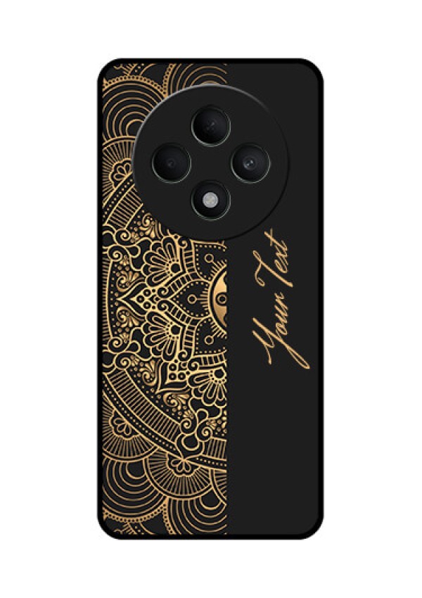 Oppo F27 5G Custom Glass Phone CaseMandala Art With Custom Text Design