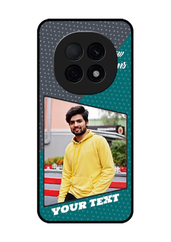 Oppo F29 Pro 5G Custom Glass Phone Case - Background Pattern Design With Quote