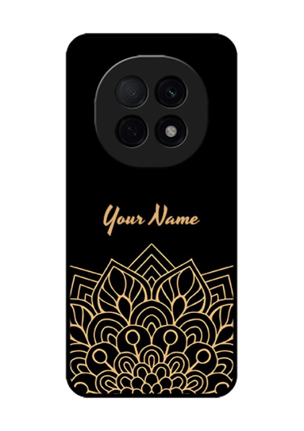 Oppo F29 Pro 5G Custom Glass Phone Case - Golden Mandala Design