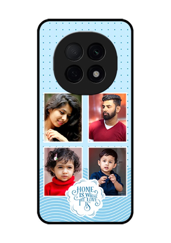 Oppo F29 Pro 5G Custom Glass Phone Case - Cute Love Quote With 4 Pic Upload Design