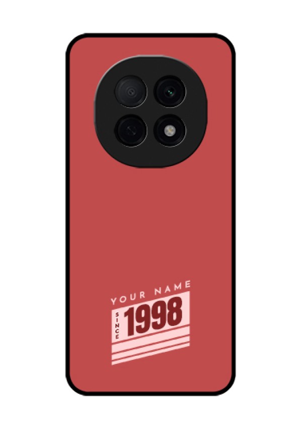 Oppo F29 Pro 5G Custom Glass Phone Case - Red Custom Year Of Birth Design