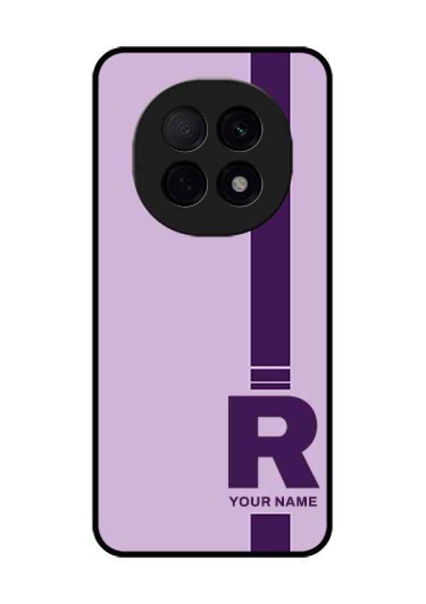 Oppo F29 Pro 5G Custom Glass Phone Case - Simple Dual Tone Stripe With Name Design