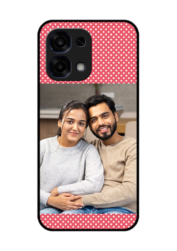 Oppo F31 5G Custom Glass Phone Case - White Dotted Design