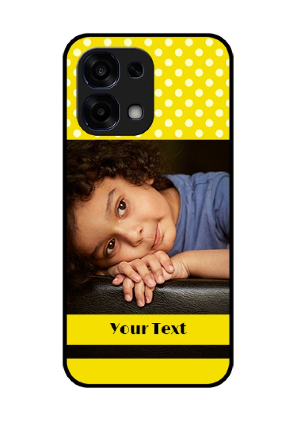 Oppo F31 5G Custom Glass Phone Case - Bright Yellow Case Design