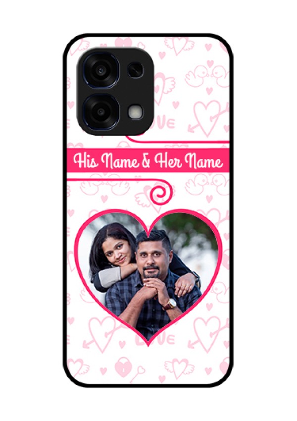 Oppo F31 5G Custom Glass Phone Case - Heart Shape Love Design