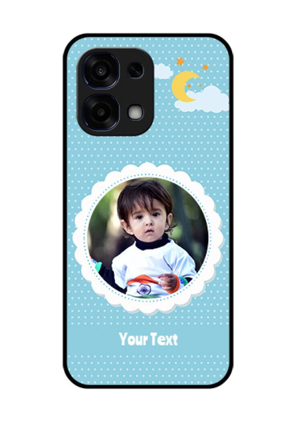 Oppo F31 5G Custom Glass Phone Case - Violet Pattern Design