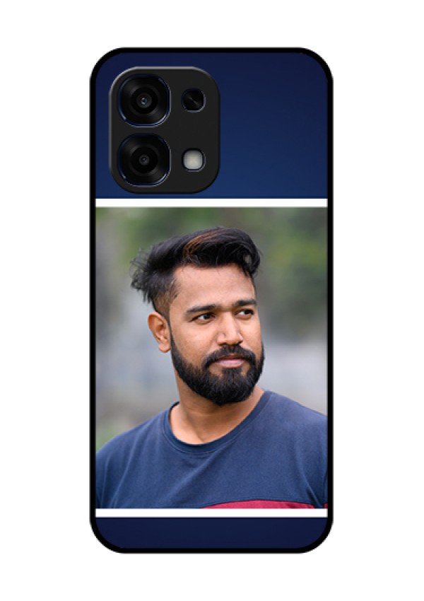 Oppo F31 5G Custom Glass Phone Case - Simple Royal Blue Design