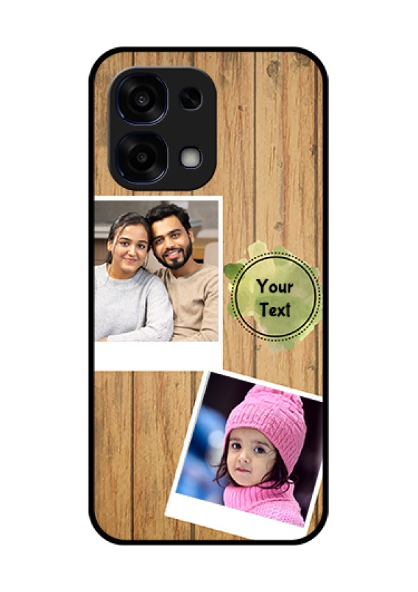 Oppo F31 5G Custom Glass Phone Case - Wooden Texture Design