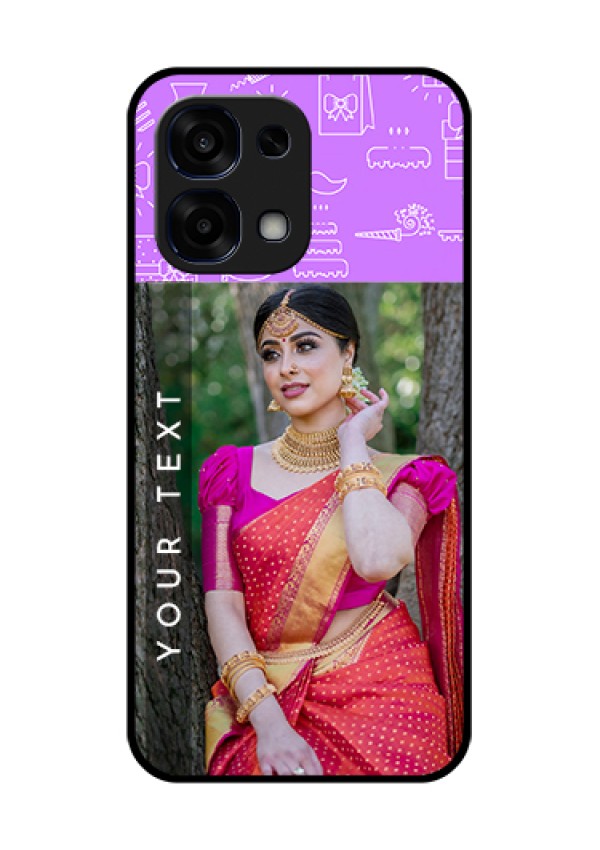Oppo F31 5G Custom Glass Phone Case - Birthday Icons Design