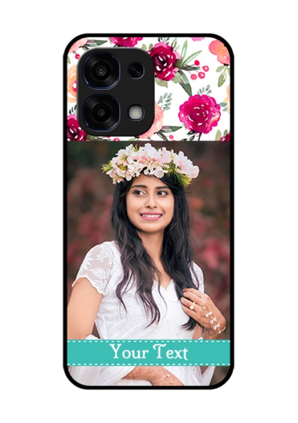 Oppo F31 5G Custom Glass Phone Case - Water Colors Floral Design