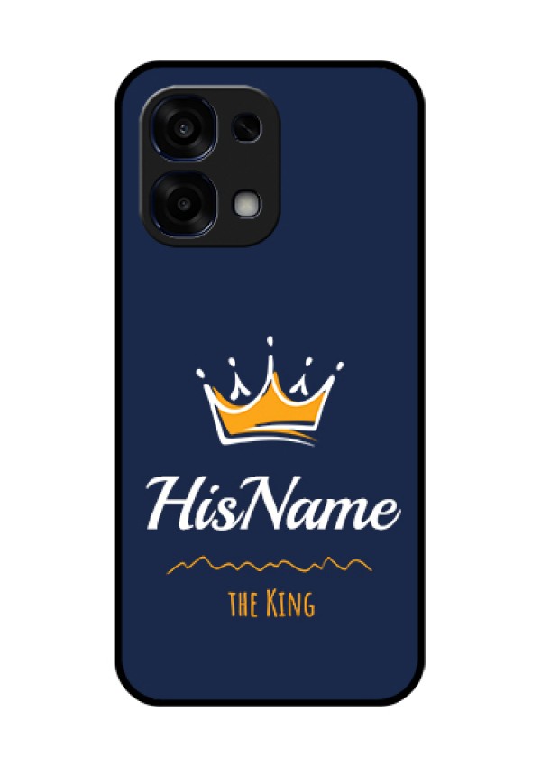 Oppo F31 5G Custom Glass Phone Case - King With Name Design