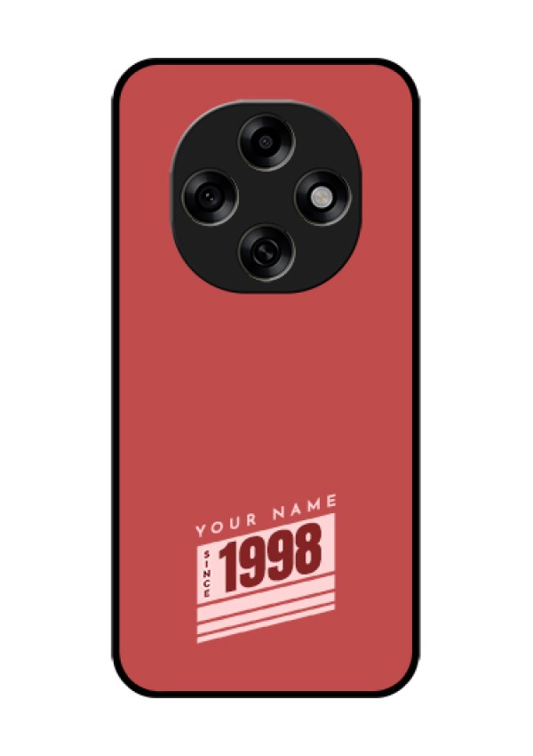 Oppo F31 Pro 5G Custom Glass Phone Case - Red Custom Year Of Birth Design