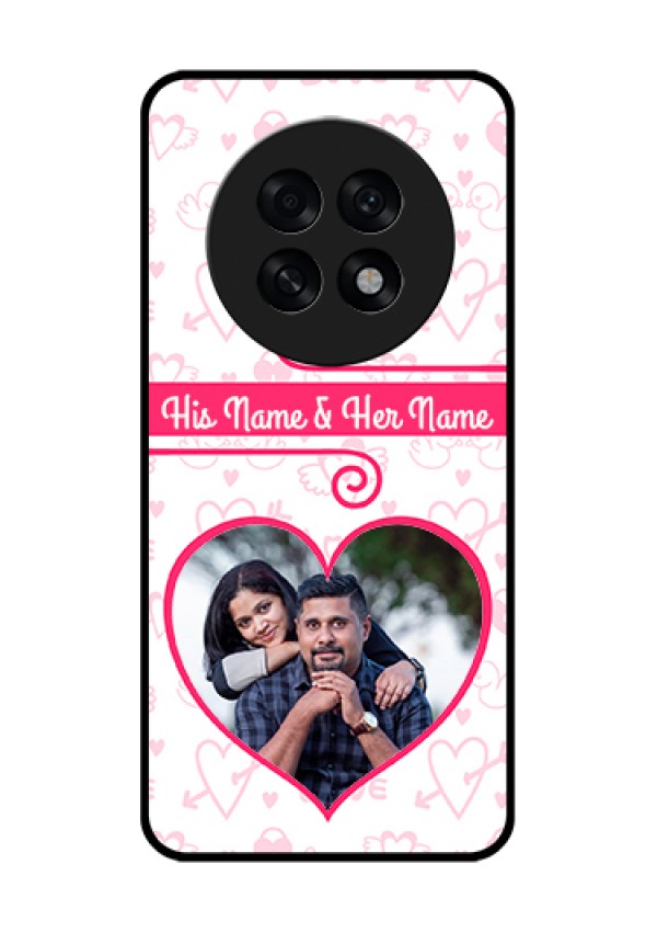 Oppo F31 Pro Plus 5G Custom Glass Phone Case - Heart Shape Love Design