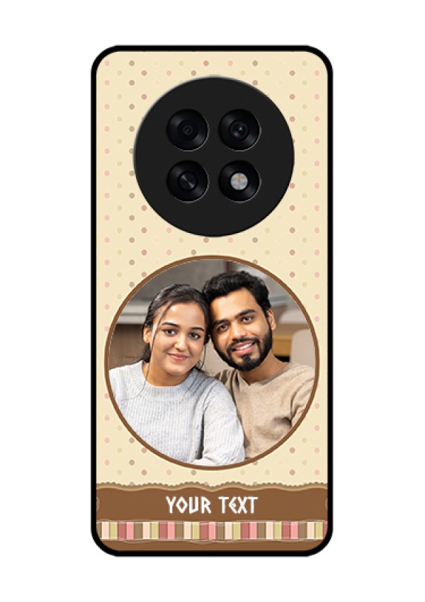 Oppo F31 Pro Plus 5G Custom Glass Phone Case - Brown Dotted Mobile Case Design