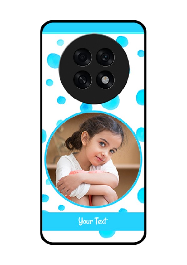 Oppo F31 Pro Plus 5G Custom Glass Phone Case - Blue Bubbles Pattern Design