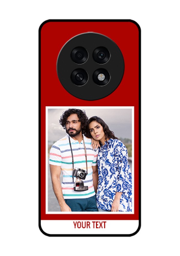 Oppo F31 Pro Plus 5G Custom Glass Phone Case - Red Color Design