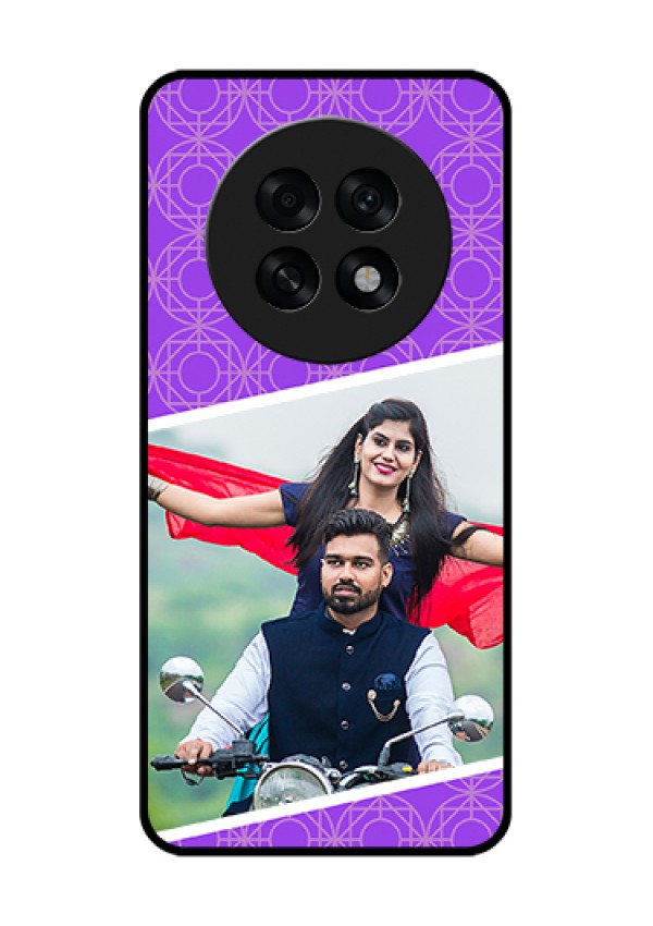 Oppo F31 Pro Plus 5G Custom Glass Phone Case - Violet Color Pattern Design