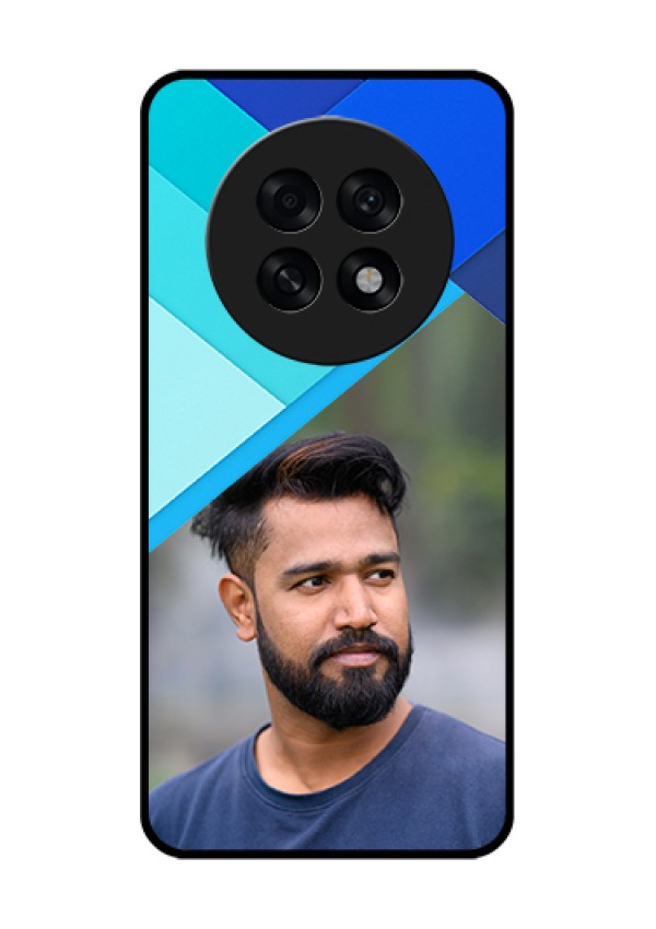 Oppo F31 Pro Plus 5G Custom Glass Phone Case - Blue Pattern Design