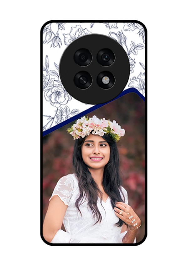 Oppo F31 Pro Plus 5G Custom Glass Phone Case - Classy Floral Design