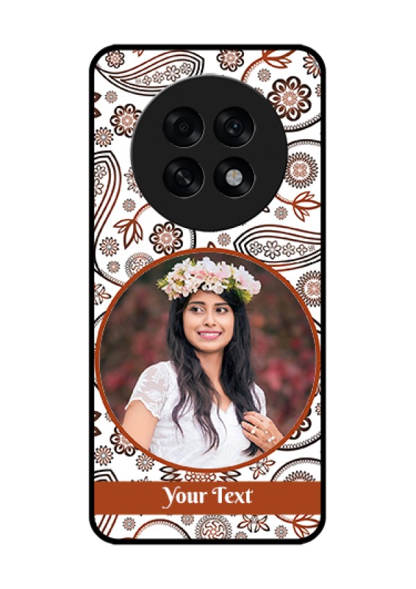 Oppo F31 Pro Plus 5G Custom Glass Phone Case - Abstract Flower Design