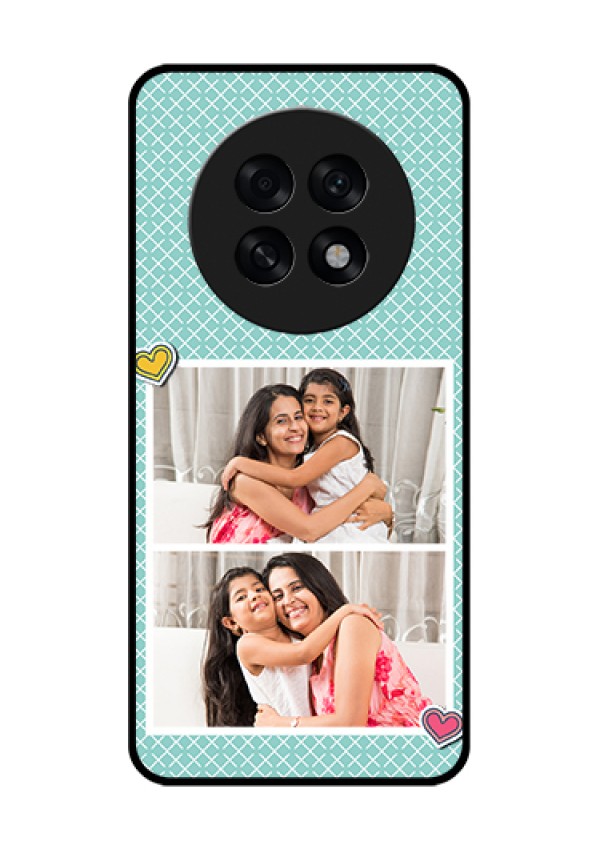Oppo F31 Pro Plus 5G Custom Glass Phone Case - 2 Image Holder With Pattern Design
