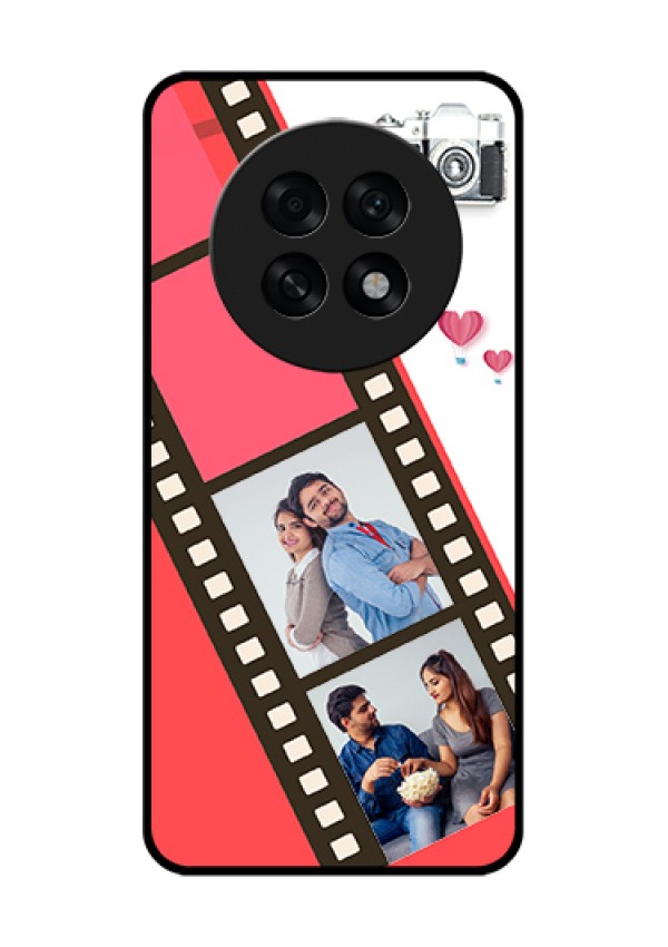 Oppo F31 Pro Plus 5G Custom Glass Phone Case - 3 Image Holder With Film Reel