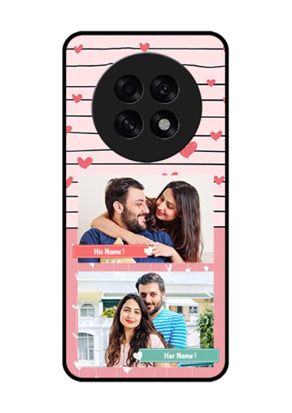 Oppo F31 Pro Plus 5G Custom Glass Phone Case - Photo With Heart Design