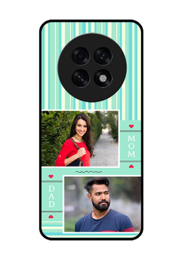 Oppo F31 Pro Plus 5G Custom Glass Phone Case - Mom & Dad Pic Design