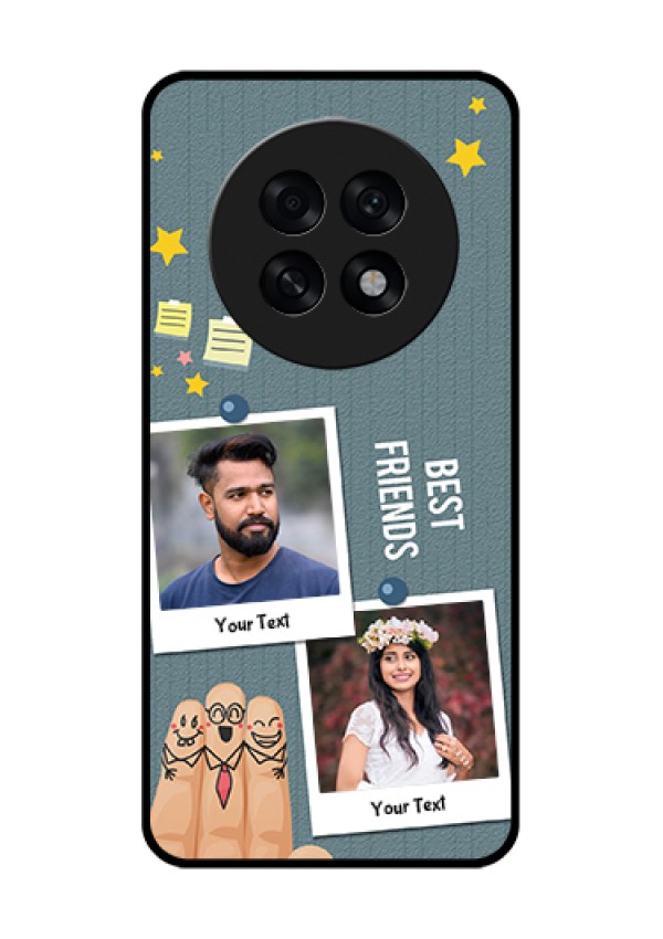 Oppo F31 Pro Plus 5G Custom Glass Phone Case - Sticky Frames And Friendship Design