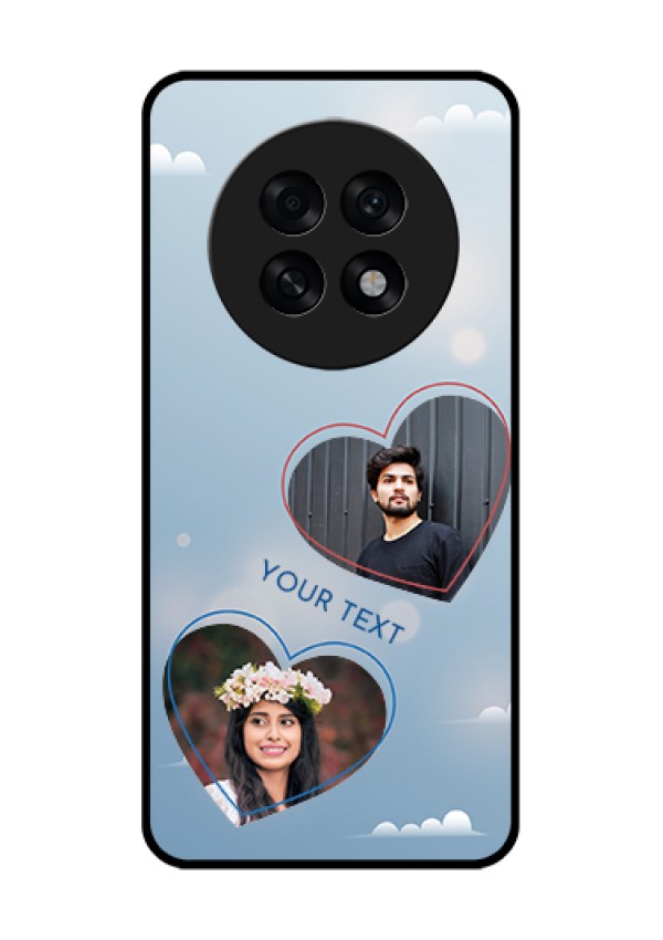 Oppo F31 Pro Plus 5G Custom Glass Phone Case - Blue Color Couple Design