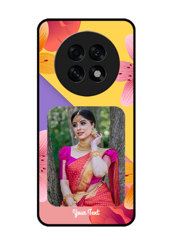 Oppo F31 Pro Plus 5G Custom Glass Phone Case - 3 Image With Vintage Floral Design
