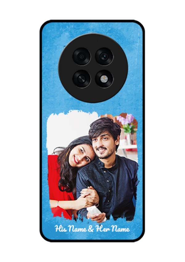 Oppo F31 Pro Plus 5G Custom Glass Phone Case - Blue Color Vintage Design