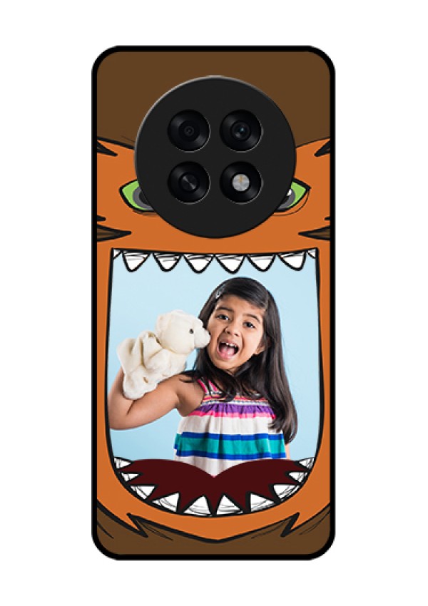 Oppo F31 Pro Plus 5G Custom Glass Phone Case - Owl Monster Back Case Design