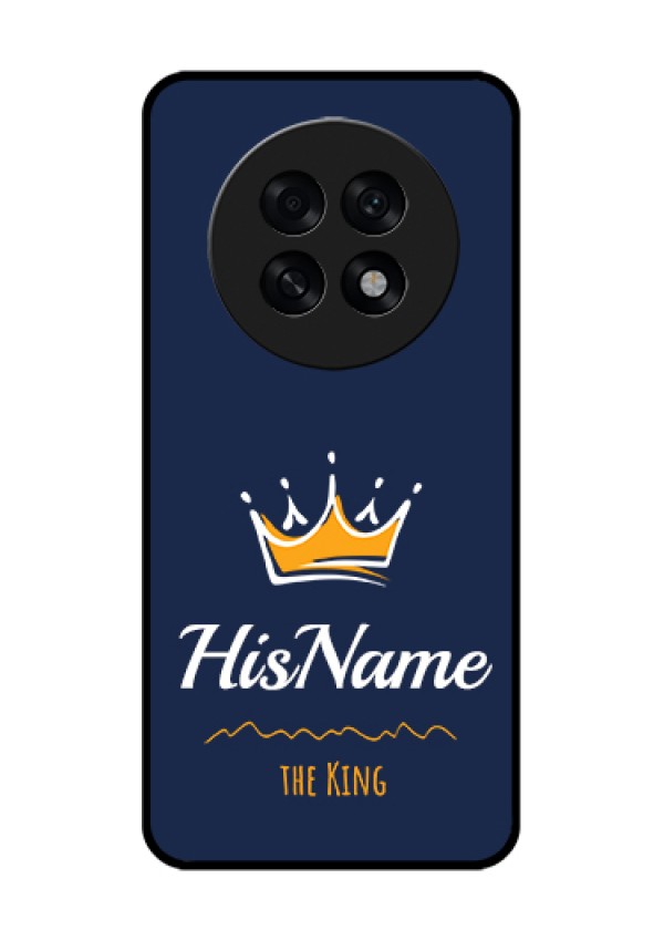 Oppo F31 Pro Plus 5G Custom Glass Phone Case - King With Name Design