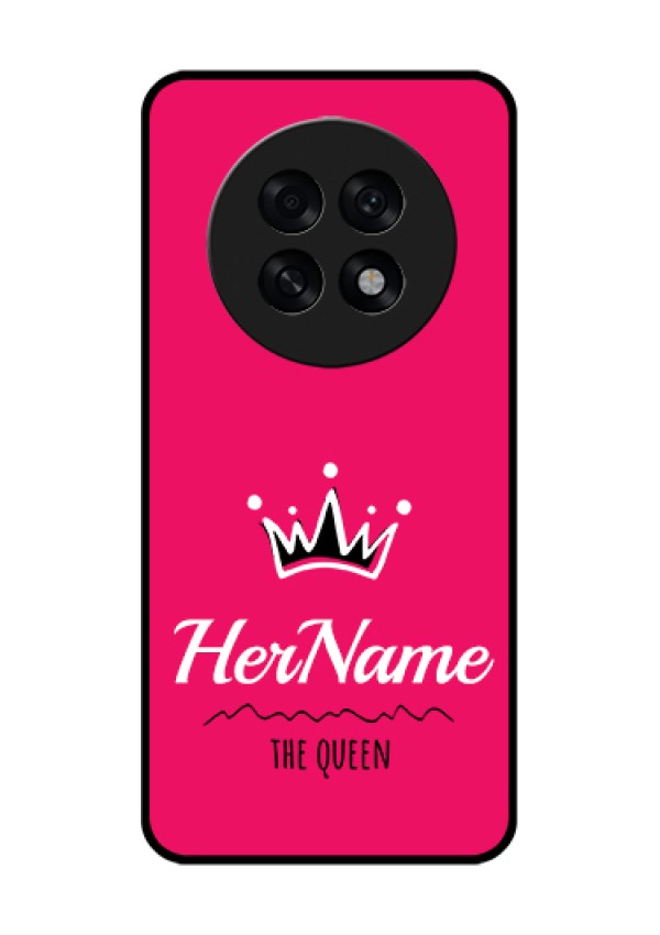 Oppo F31 Pro Plus 5G Custom Glass Phone Case - Queen With Name Design