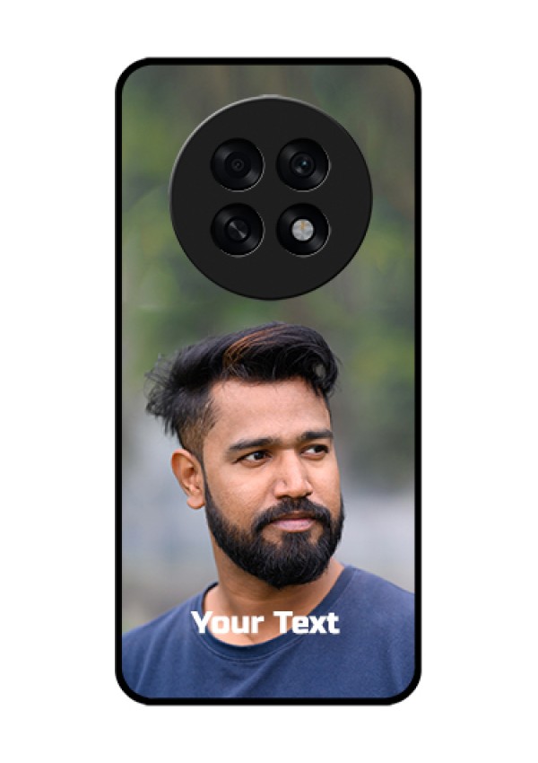 Oppo F31 Pro Plus 5G Custom Glass Phone Case - Photo With Text Design