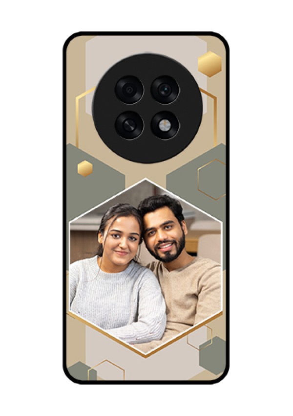 Oppo F31 Pro Plus 5G Custom Glass Phone Case - Stylish Hexagon Pattern Design