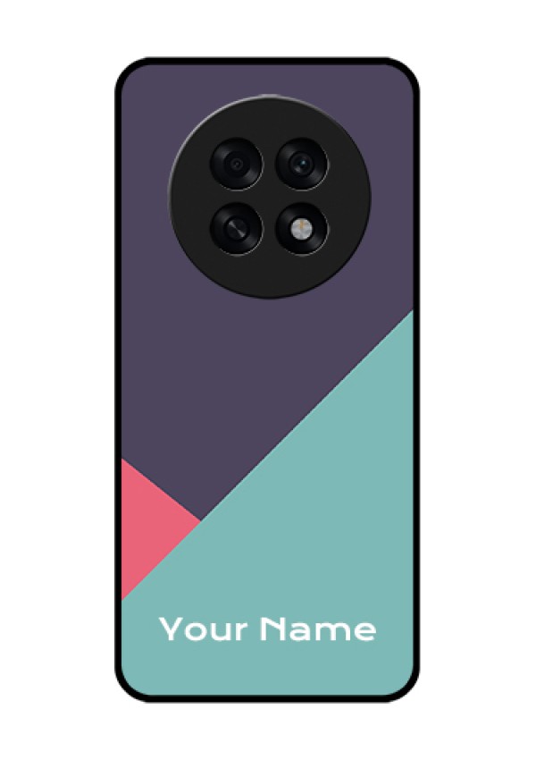 Oppo F31 Pro Plus 5G Custom Glass Phone Case - Tri Color Abstract Design
