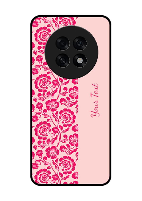 Oppo F31 Pro Plus 5G Custom Glass Phone Case - Attractive Floral Pattern Design