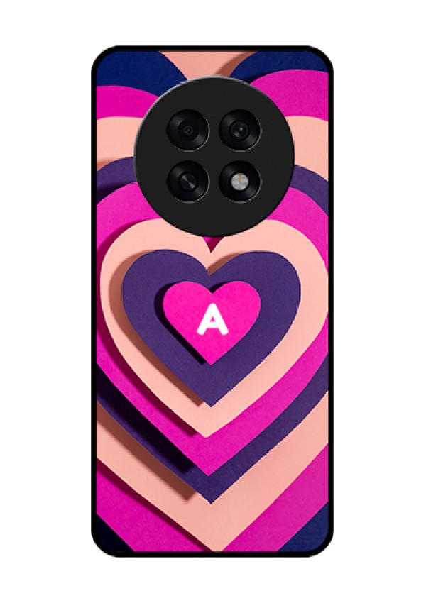 Oppo F31 Pro Plus 5G Custom Glass Phone Case - Cute Heart Pattern Design