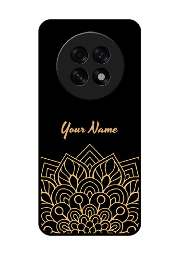 Oppo F31 Pro Plus 5G Custom Glass Phone Case - Golden Mandala Design
