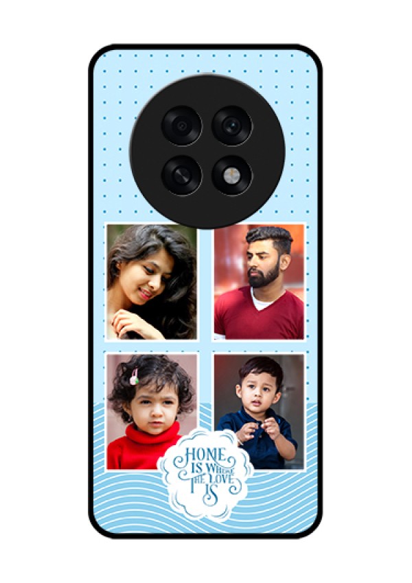 Oppo F31 Pro Plus 5G Custom Glass Phone Case - Cute Love Quote With 4 Pic Upload Design