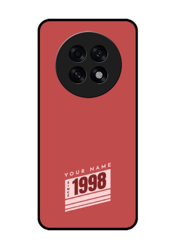 Oppo F31 Pro Plus 5G Custom Glass Phone Case - Red Custom Year Of Birth Design