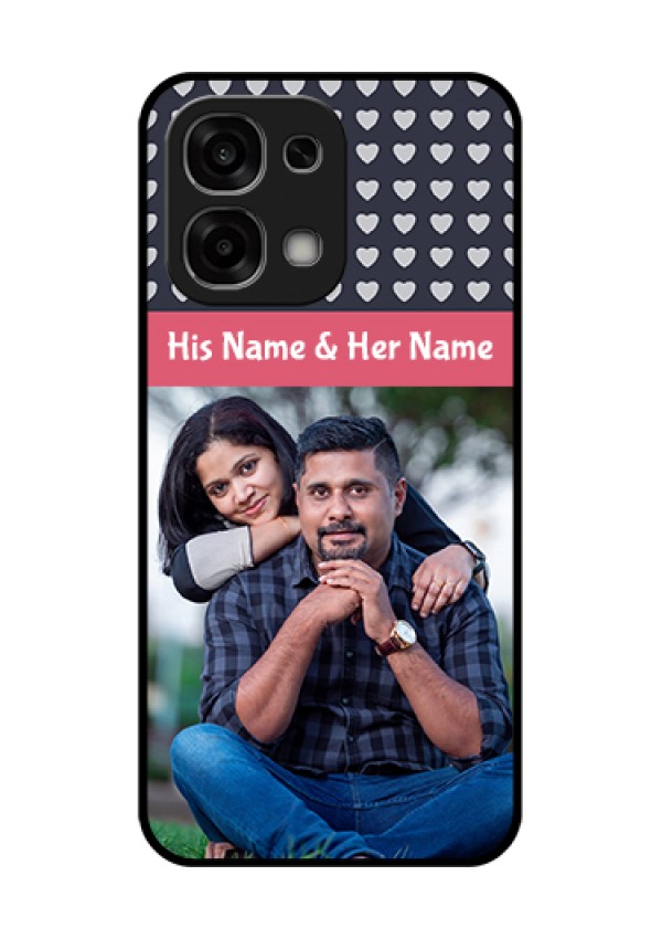 Oppo F33 5G Custom Glass Phone Case - Love Symbols Design