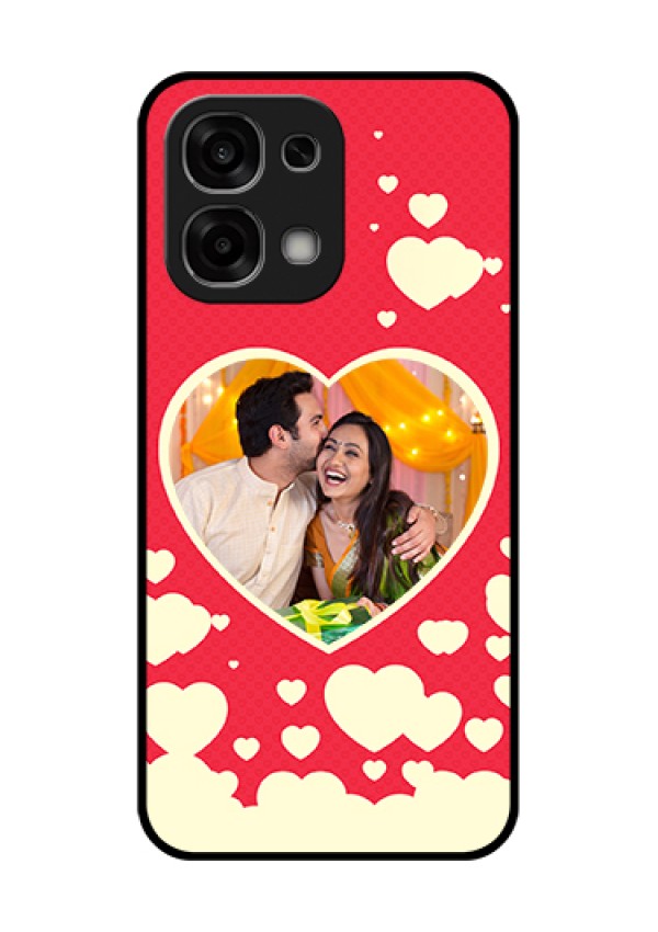 Oppo F33 5G Custom Glass Phone Case - Love Symbols Phone Cover Design