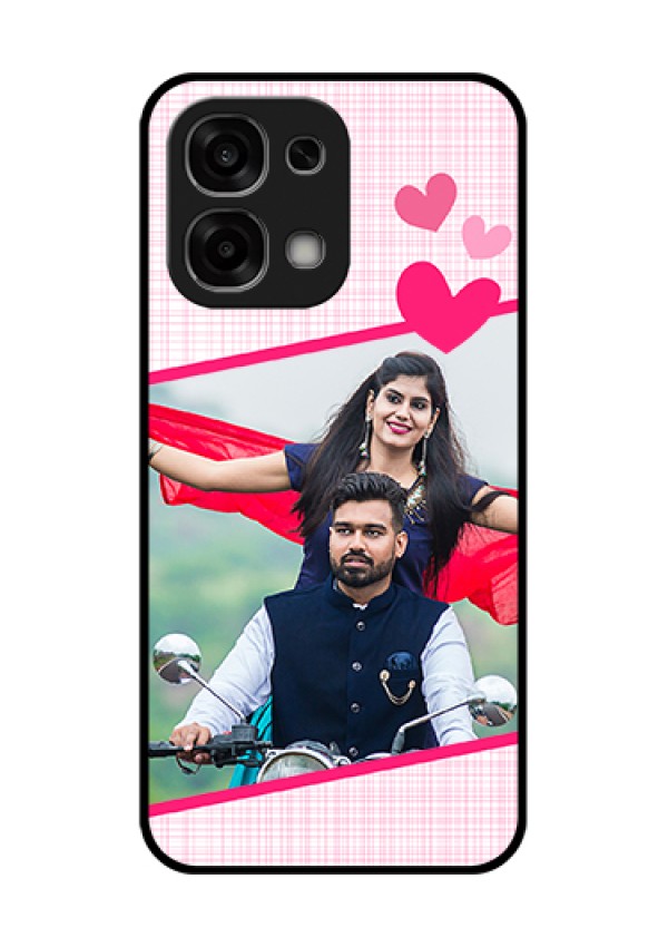 Oppo F33 5G Custom Glass Phone Case - Love Shape Heart Design