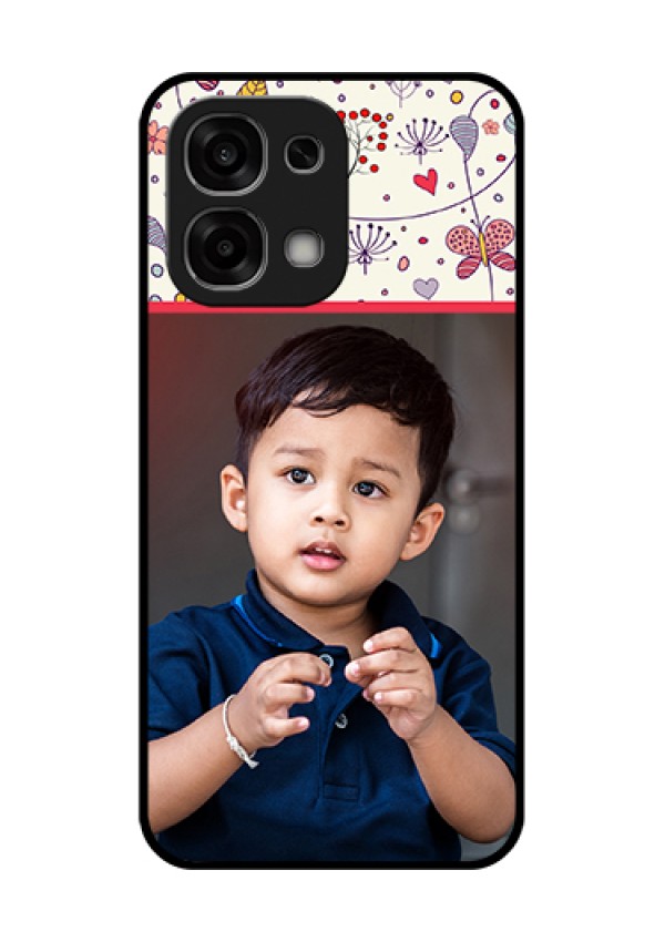 Oppo F33 5G Custom Glass Phone Case - Premium Floral Design
