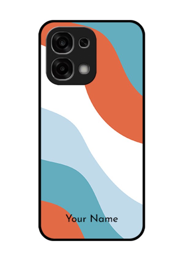 Oppo F33 5G Custom Glass Phone Case - Coloured Waves Design