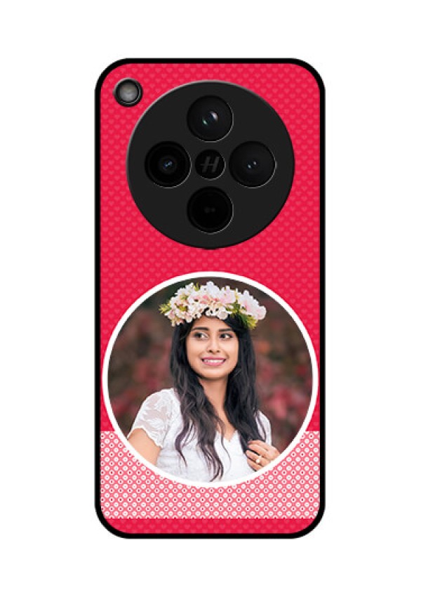Find X8 5G Custom Glass Phone Case - Pink Color Pattern Design