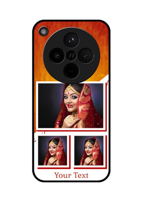 Find X8 5G Custom Glass Phone Case - Wedding Memories Design